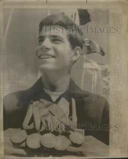 Photo Mark Spitz displays Gold Medals won at the Pan American Games