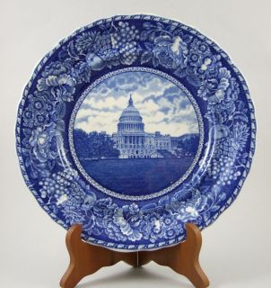 CAPITOL   HISTORICAL Staffordshire FLOW BLUE Plate   Rowland