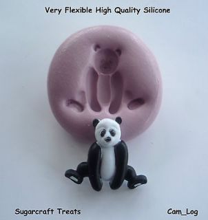 Panda Bear Animal Silicone Mould Sugarcraft, Cup Cake Card Toppers
