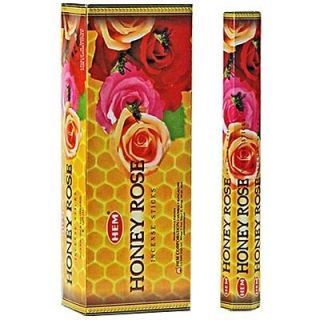 Hem Honey Rose Incense Bulk 6 x 20 Stick Box, 120 Sticks Wicca