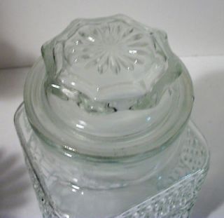 ANCHOR HOCKING Lg #3 Flour CANISTER~Clear Decorative Glass Container