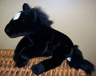 kid black stallion plush stuffed large HORSE PONY 26 huge lovey
