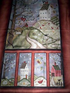 PANEL HAPPILY EVER AFTER by JACQUELINE PATON RED ROOSTER saltbox