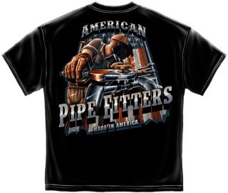 Pipe FittersT Shirt American Pipe Fitter  Made In America Local Union
