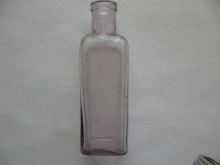 Late 1800s Embossed Shilling Bottle Sun Colored 4