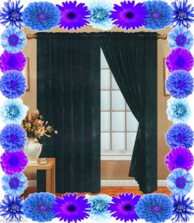 Luxury Micro Suede Navy Blue Curtain Set   * Labor Day Sale*