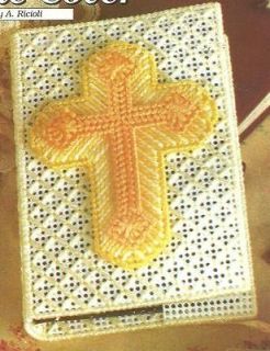Golden Cross Bible Cover in plastic canvas PATTERN INSTRUCTIONS