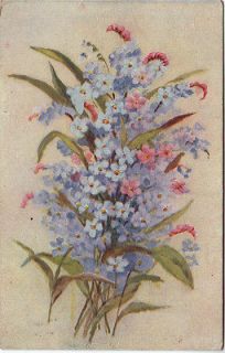 Vintage Greetings Postcard,Early 1900s Antique Beautiful Forget Me