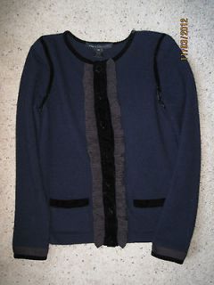 Marc by Marc Jacobs 100% Cashmere Sweater Cardigan Jacket Navy Size XS