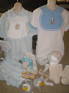 Adult COUPLES BABY Costumes GIRL M & BOY L Twins 13pc TWO FULL OUTFITS