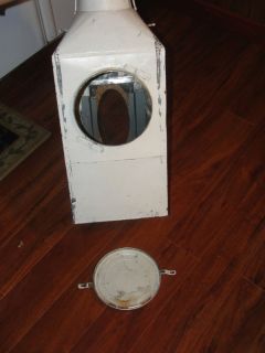 Hoosier metal flour cabinet bin, old, vintage, white, tall, large