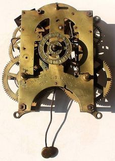 Antique Ansonia Clock Movement For Parts Clock Co USA Newyork Scarce