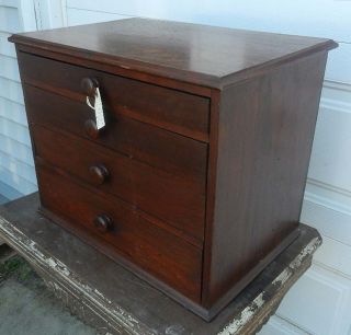 Antique 4 Drawer Miniature Chest Graduated Drawers Fine Dovetails
