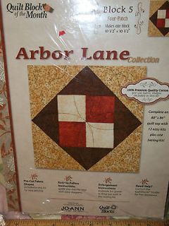 Jo Ann~Block of the Month~Arbor Lane Quilt~NEW~Bloc k 5~Four Patch