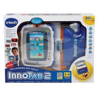 Vtech InnoTab 2 Tablet Camera 17 Apps Boys Girls E Reader Adapter Case