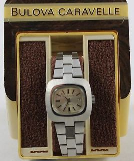 Bulova vintage Caravelle Ladies Automatic Watch Stainless Steel Square