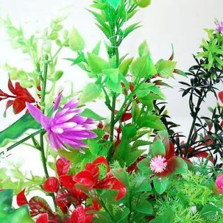 Plantes artificielleet fleur PR Aquarium Decoration FOR FISH TANK