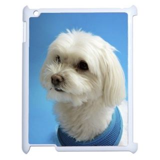 MALTESE TERRIER DOG PUP APPLE IPAD 2 TABLET COMPUTER WHITE COVER CASE