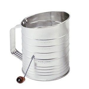 Cup Rotary Hand Crank Measuring Flour Sifter #137