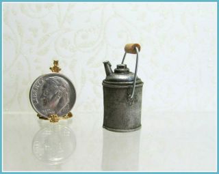 Miniature Silver Metal Can with Antique Finish by Sir Thomas Thumb