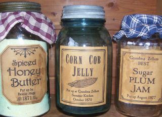 26 Jelly Cupboard Primitive Farmhouse Pantry Labels