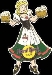 Cafe SAN ANTONIO 2002 OCTOBERFEST PIN Sexy Girl with BEERS HRC #14679