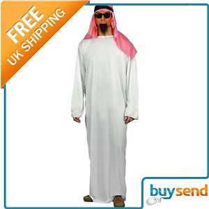 Mens Arab Arabian Sheikh Fancy Dress Costume Medium