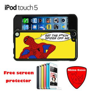For Apple iPod Touch 5th Gen Funny Cute Spiderman Case/Cover + Screen