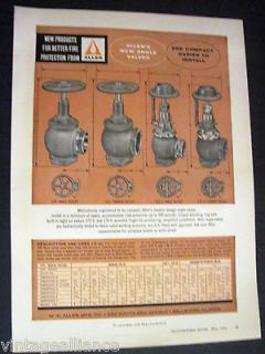 Vintage images of Fire Hose Angle Valves variety by WD Allen 1964
