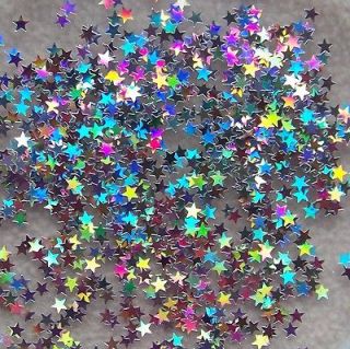 Glitter Star Shapes Holographic Iridescent Metallic NAIL ART CRAFTS