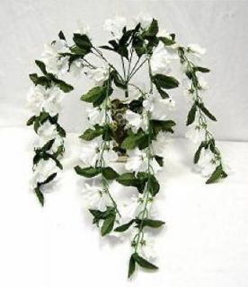 CREAM IVORY Silk Flowers Bush Plant 26 Artificial Arrangement