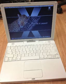Apple iBook G4 A1054 1.07 GHz PowerPC 512 MB Laptop OSx 10.5 Working