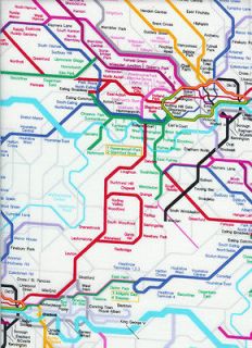Subway Map of London, U.K. Fabric Fat Quarter
