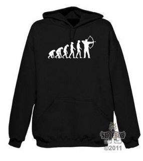 Evolution of Archery Hoodie FREE UK DELIVERY Robin Hood Bow & Arrow