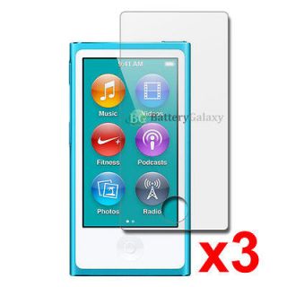 3X New Clear LCD Screen Shield Protector for Apple iPod Nano 7 7th Gen