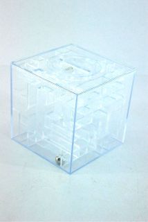 Money bank maze/ puzzle box/small gift holder Pure White Transparent