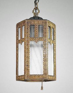 Arts & Crafts Lantern Chandelier Pendants Antique Vintage Restored