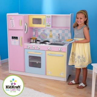 New KidKraft Large Pastel Kitchen Girls Pretend Play Cooking Large