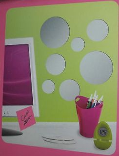 WALL DECAL STICK AND PEEL TEEN KIDS ROOM ART SIGN PLAQUE SOLID CIRCLES