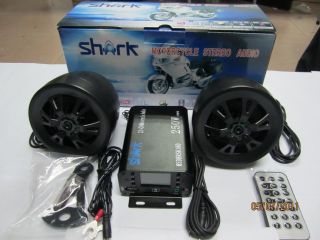 250w Motorcycle audio system w/huge lcd +remote +sd bl