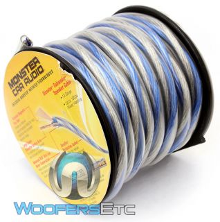 CABLE XLN 12s 18 FEET FOOT 12 GAUGE BLUE SILVER SUBWOOFER SPEAKER WIRE