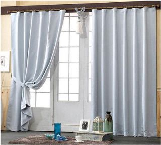 HN001 Pastel Thermal Insulated Blackout Curtains SilverGray, 150