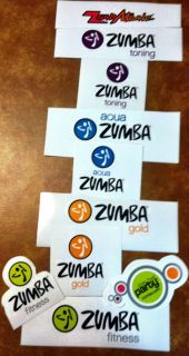 Zumba Fitness Bumper Stickers Zumbatomic Toning Aqua Gold