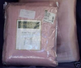 Croscill Dusty Pale Rose Scarf Valance 53x216 Rosebud Chroma Satin