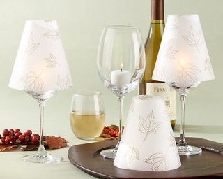 72 Fall Leaves Vellum Shade Wedding Table Decorations