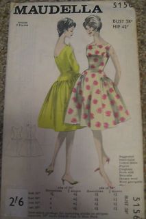 NEW Vintage 1950s Sewing Pattern Audrey Hepburn/Mad Men Style Dress