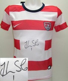 Hope Solo Signed Team USA Red & White Soccer Jersey JSA