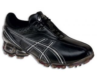 Asics Mens Gel Ace Pro Black/Silver Golf Shoes