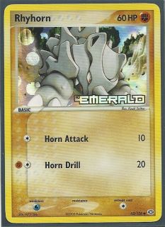 RHYHORN 62/106 Ex Emerald Pokemon Card REVERSE HOLO MINT