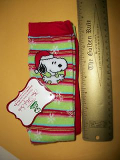 NEW Snoopy Girl Clothes 2 PAIR Peanuts Gang Christmas Knee High Socks